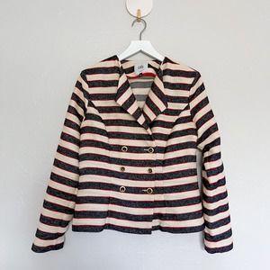 CAbi 5094 Nautical Striped Cruise Jacket size 6